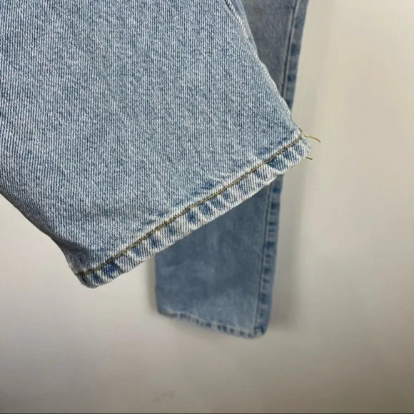 Vintage 90's Express Bleus Light Wash Straight Leg Jeans One Pocket Size 5/6 - Picture 4 of 9